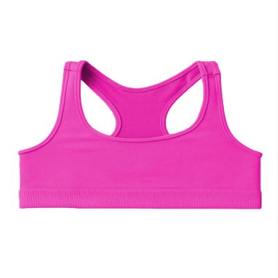 Kurve Girls Seamless Lightweight Racerback Sports Bra, Neon Fuschia, Age 4-8