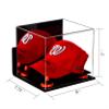 Better Display Cases Acrylic Baseball Cap Display Case with Mirror, Wall Mount and Orange Risers (A006-OR) view 2