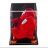 Better Display Cases Acrylic Baseball Cap Display Case with Mirror, Wall Mount and Orange Risers (A006-OR) view 3