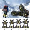 Fiersh Ice Cleats - Snow Grips Crampons Anti-Slip Traction Cleats Ice & Snow Grippers for Shoes and Boots - 10 Steel Studs Slip-on Stretch Footwear for Women Men Kids (Extra 10 Studs) (Small) view 2