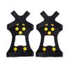 Fiersh Ice Cleats - Snow Grips Crampons Anti-Slip Traction Cleats Ice & Snow Grippers for Shoes and Boots - 10 Steel Studs Slip-on Stretch Footwear for Women Men Kids (Extra 10 Studs) (Small) view 4