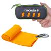 4Monster Microfiber Towel, Travel Towel, Camping Towel, Fast Drying, Soft Light Weight, Suitable for Gym, Beach, Swimming, Backpacking and More (Orange, Large (26 x 55.1 inches)) view 1
