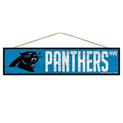 Wincraft NFL Carolina Panthers SignWood Avenue Design, Team Color, 4x17