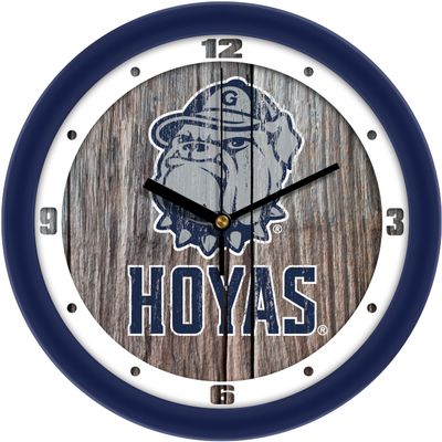SunTime Georgetown Hoyas - Weathered Wood Wall Clock