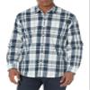 Amazon Essentials Men's Regular-Fit Long-Sleeve Casual Poplin Shirt, White Navy Large Plaid, XX-Large view 1