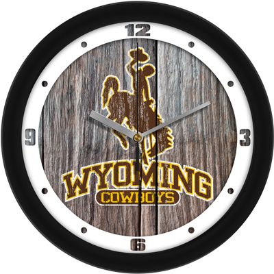 SunTime Wyoming Cowboys - Weathered Wood Wall Clock
