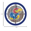 SunTime Kansas Jayhawk - Weathered Wood Wall Clock view 3