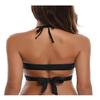 SHEKINI Womens Push Up Bikini Top Halter Bandage Bathing Suits Tops Criss Cross Swimsuits Top Only (Manhattan Black - Top, Small) view 2