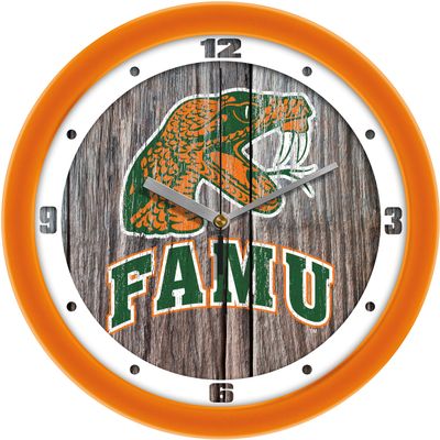 SunTime Florida A&M Rattlers - Weathered Wood Wall Clock
