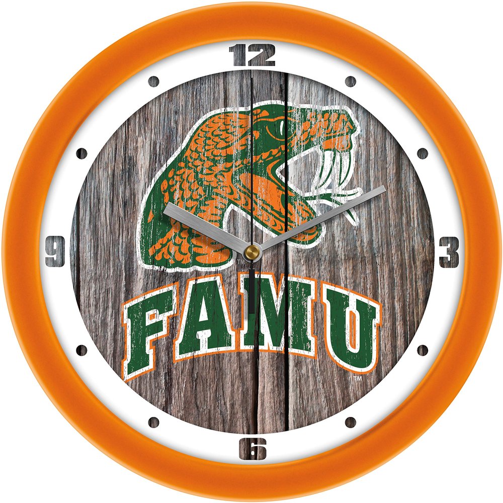 SunTime Florida A&M Rattlers - Weathered Wood Wall Clock