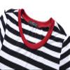 BI.TENCON Women Vintage Style Black and Red Striped Casual Swing Dress 3/4 Sleeve Retro Office Dress Plus Size 2XL view 2