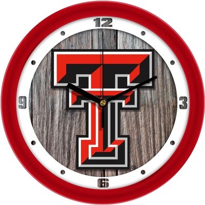 SunTime Texas Tech Red Raiders - Weathered Wood Wall Clock