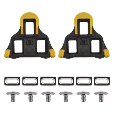 Origin8 Split Fixed 6 SPD-SL Cleats, Black/Yellow