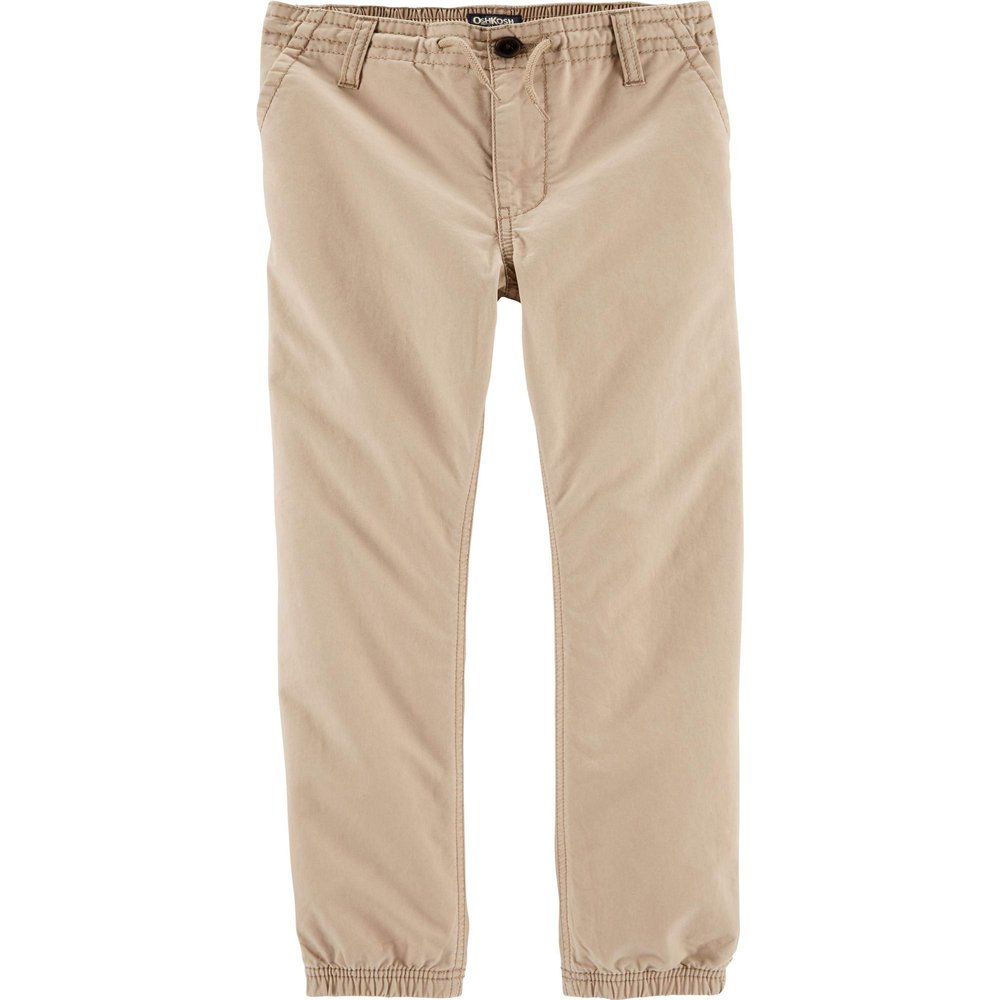 Osh Kosh Toddler Boy's Pull-On Twill Joggers Pants, Driftwood, 2T