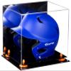 Acrylic Display Case for Baseball Batting Helmet Premium Baseball Display Case with Black Base and Polished Edges Durable Display Cases for Collectibles .Dim: 12.25" L x 10" W x 10.5" H (A012-OR) view 1