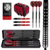 Harrows Predator 90% Tungsten Steel Tip Darts Set 21g, 22g, 23g, 24g, 25g & 26g - Includes Ultra Traction Grip, Supergrip Fusion Shafts, Prime Flights & Travel Case (25g) view 1
