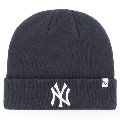 New York Yankees Men's '47 Raised Cuffed Beanie Navy One Size