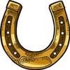 Simple Vintage Cowboy Wild West Element Cartoon Art Vinyl Sticker (12" Tall, Horse Shoe) view 1