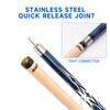 GSE Games & Sports Expert 58" 2-Piece Canadian Maple Hardwood Billiard Pool Cue Sticks for Men/Women, Great for House or Commercial/Bar Use (Blue, 21 Oz) view 3