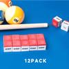 GSE Games & Sports Expert 12-Pack Billiard/Pool Cue Chalks, Billiard Pool Table Accessories for Home/Tournament Use (Red) view 3