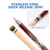 GSE Games & Sports Expert 58" 2-Piece Canadian Maple Hardwood Billiard Pool Cue Sticks for Men/Women, Great for House or Commercial/Bar Use (Red, 21 Oz) view 3