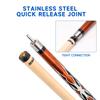 GSE Games & Sports Expert 58" 2-Piece Canadian Maple Hardwood Billiard Pool Cue Sticks for Men/Women, Great for House or Commercial/Bar Use (Brown, 18 Oz) view 3