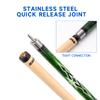 GSE Games & Sports Expert 58" 2-Piece Canadian Maple Hardwood Billiard Pool Cue Sticks for Men/Women, Great for House or Commercial/Bar Use (Green, 20 Oz) view 3