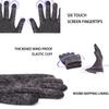 TRENDOUX Winter Gloves, Knit Touch Screen Glove Men Women Texting Smartphone Driving - Anti-Slip - Elastic Cuff - Thermal Soft Lining - Hands Warm in Cold Weather - Gray - M view 3