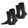 FALKE Men's Happy 2-Pack Socks, Cotton, Grey (Anthracite Melange 3080), 12.5-15, 2 Pairs view 1