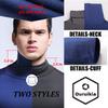 Ouruikia Men's Lightweight Thermal Shirts Modal Base Layer Turtleneck Long Sleeve Pullover Tops (Small, White) view 3