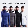 Ouruikia Men's Lightweight Thermal Shirts Modal Base Layer Turtleneck Long Sleeve Pullover Tops (Small, White) view 4