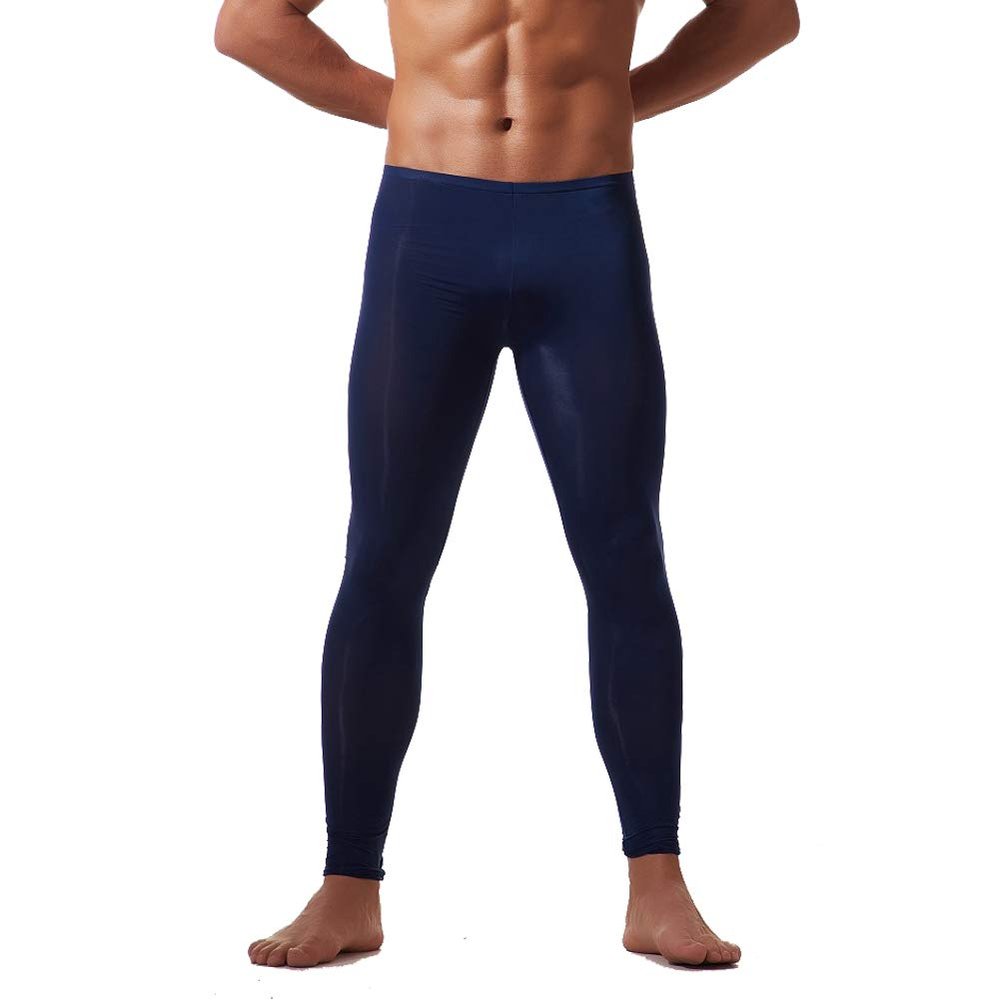 K-Men Mens Royal Blue Underwear Pants Long John Leggings Base Layer Bottom Large