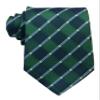 Geotae Zerun New Classic Men's Plaids Checks Silk Tie Necktie (Dark Green) view 1