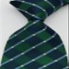 Geotae Zerun New Classic Men's Plaids Checks Silk Tie Necktie (Dark Green) view 4