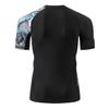 HUGE SPORTS Men's Splice UV Sun Protection UPF 50+ Skins Rash Guard Short Sleeves (Snake Scale,S) view 4