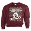 ALLNTRENDS Adult Sweatshirt This Year I Celebrate Christmas Solo Trendy Xmas Top (L, Maroon)