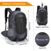 G4Free 35L Hiking Backpack Water Resistant Outdoor Sports Travel Daypack Lightweight with Rain Cover for Women Men (Black) view 2