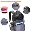 G4Free 35L Hiking Backpack Water Resistant Outdoor Sports Travel Daypack Lightweight with Rain Cover for Women Men (Black) view 4