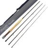 Aventik TroutFly Series Fly Fishing Rod, Carbon Fiber Ultra-Fast Action, Ultra-Portable 4-Piece Trout Rod with Cordura Rod Tube, 9/96/10, LW49 Options (9'0'' LW6) view 1