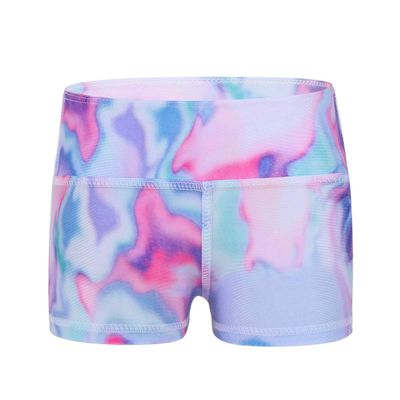 YiZYiF Little/Big Girls Novelty Graffiti Printing Sports Wide Band Gymnastics Dance Swimming Shorts Colorful Graffiti 8