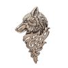 2Pcs Fashion Animal Dire Wolf Head Coyote Antique Lapel Brooch Pin Badge Men's Suits Buckle Neckwear Accessories-Bronze/Silver view 4