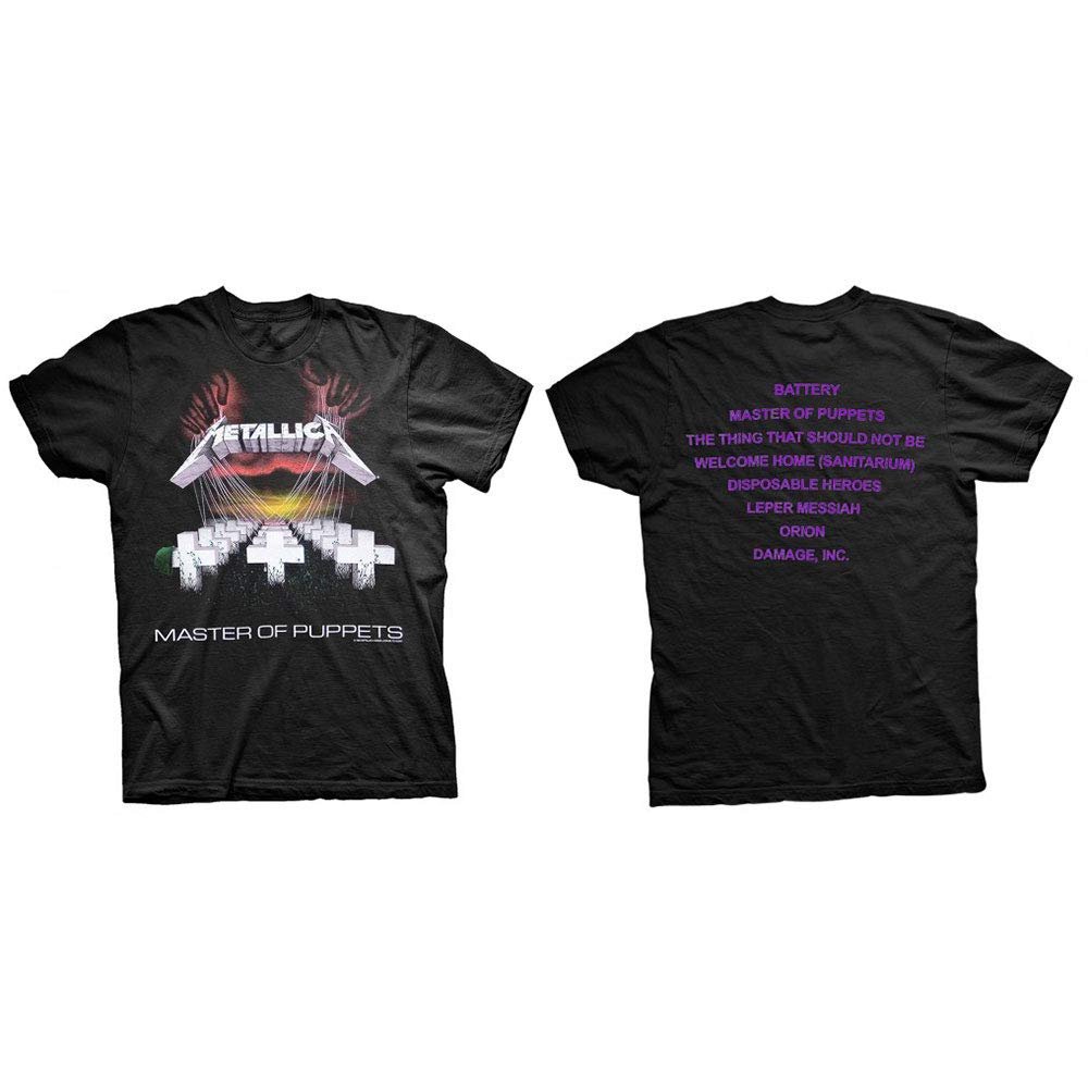 Metallica Men's Master of Puppets (Back Print) Slim Fit T-Shirt XX-Large Black
