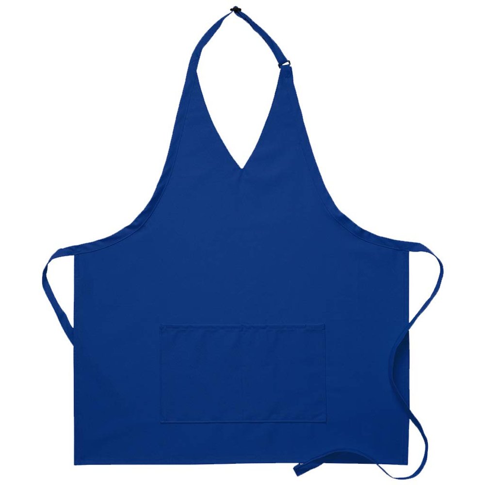 DayStar Apparel 300 V-Neck Tuxedo Apron w/Center Divided Pocket, Royal