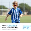 FEISEDY Kids Teens Baseball Polarized Sunglasses Sports TR90 Frame Boys Girls Cycling B2454 Black/Red view 3