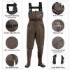 FISHINGSIR Fishing Waders for Men with Boots Womens Chest Waders 2-Ply Nylon/PVC Waterproof for Hunting with Boot Hanger view 2