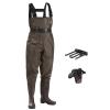 FISHINGSIR Fishing Waders for Men with Boots Womens Chest Waders 2-Ply Nylon/PVC Waterproof for Hunting with Boot Hanger view 1