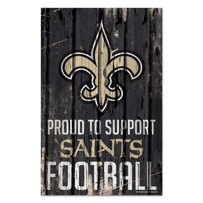 Wincraft NFL New Orleans Saints Sports Fan Home Decor, Team Color, 11x17