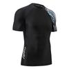 HUGE SPORTS Men's Splice UV Sun Protection UPF 50+ Skins Rash Guard Short Sleeves (Snake Scale,2XL) view 3