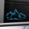 Nashville Decals Mountains Silhouette Vinyl Decal Laptop Car Truck Bumper Window Sticker, 8" x 3.5", Blue view 1