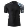 HUGE SPORTS Men's Splice UV Sun Protection UPF 50+ Skins Rash Guard Short Sleeves (Snake Scale,M) view 2